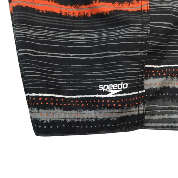 SH221 Mens SPEEDO Brand Striped Beach Lined Swim Trunks M - Picture 4 of 5